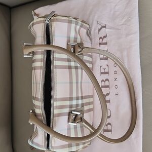 Authentic Burberry Plaid Beige and Pink Women's Handbag